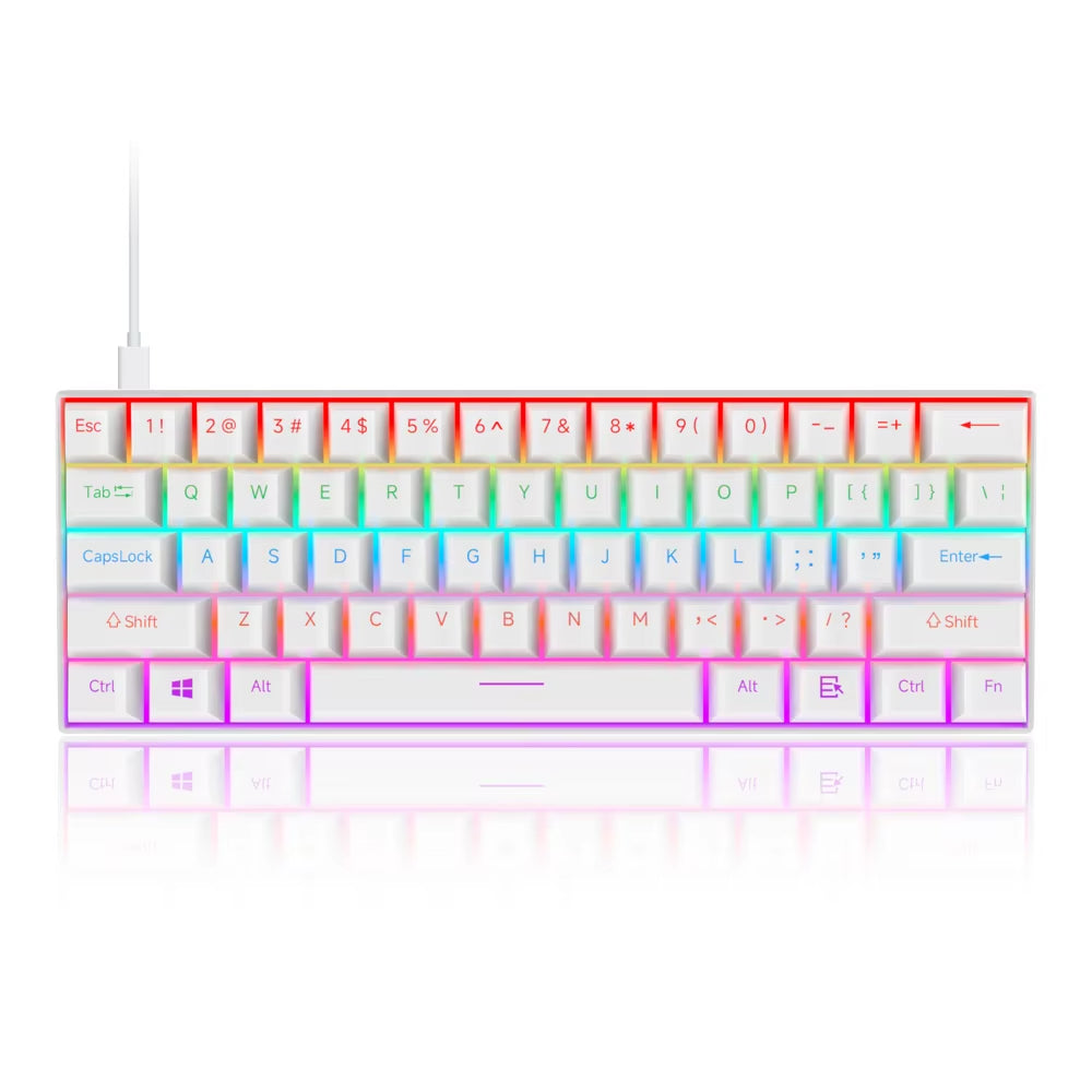 Mechanical Keyboard 61 Keys Blue Switch Red Switch Brown Switch Hot Swap Keyboard Office Accessories Gaming Keyboard