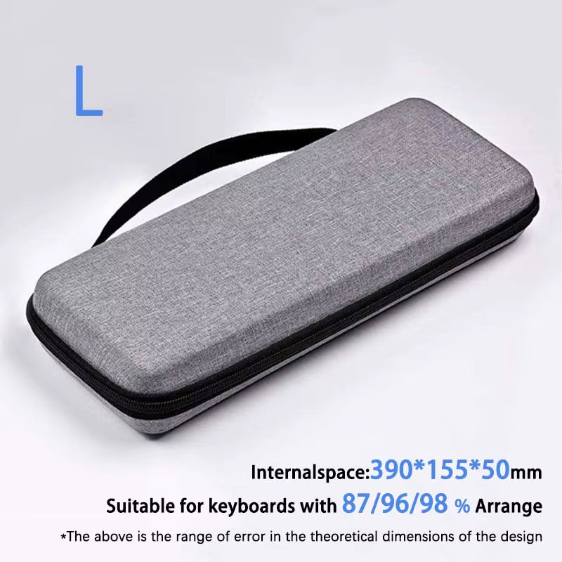 Dustproof Water-Resistant Mechanical Keyboard Case Storage Bag - EVA Hard Shell Fits 61/68/75%/Tkl/98%/Full-Size Keyboards