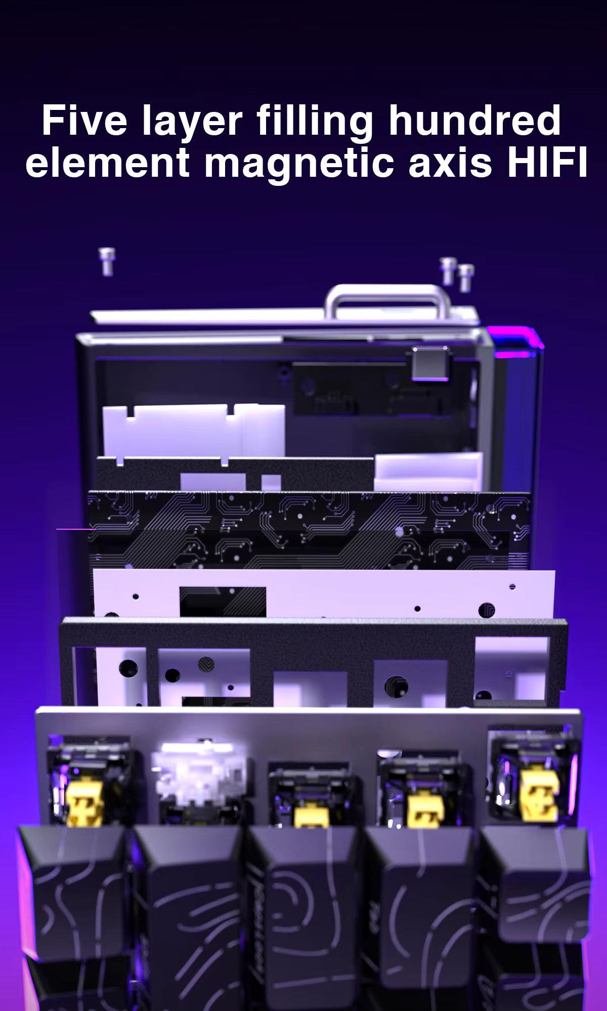 HERO Magnetic Switch Wired Gaming Keyboard RGB LED