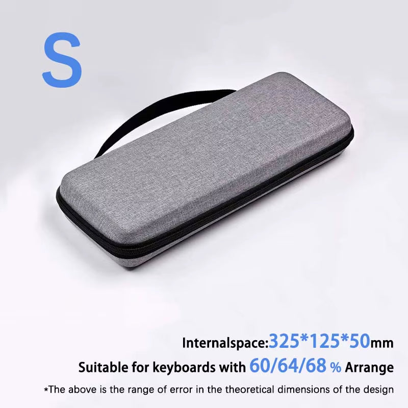 Dustproof Water-Resistant Mechanical Keyboard Case Storage Bag - EVA Hard Shell Fits 61/68/75%/Tkl/98%/Full-Size Keyboards