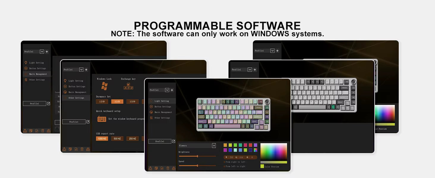 B75 PRO 82-Key Wireless Mechanical Gaming Keyboard Gasketed w Knob Hot Swappable Custom RGB LED