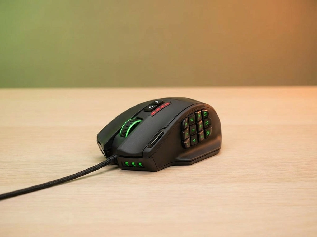 19 Key Wired Gaming Mouse DPI Setting RGB LED