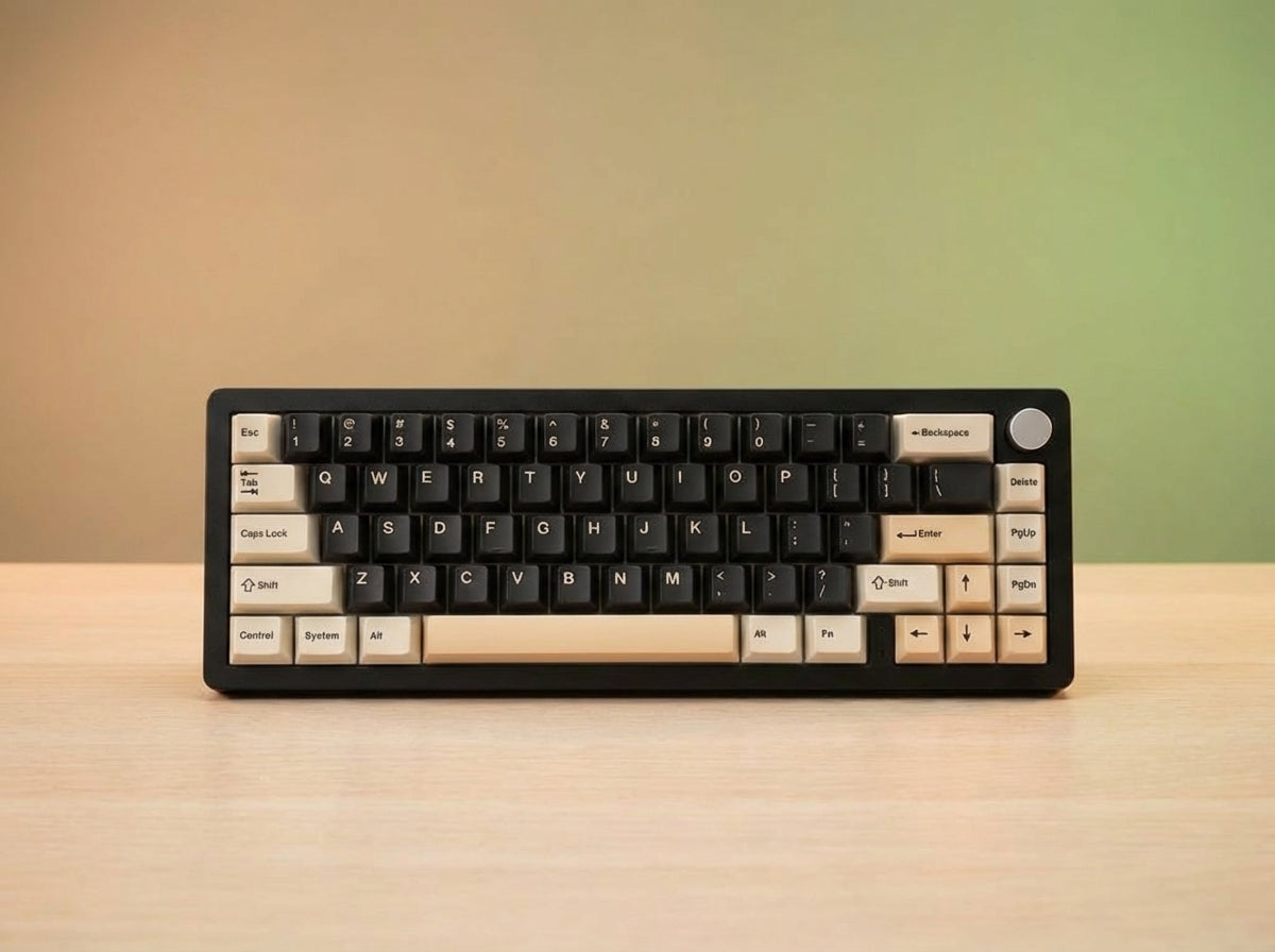 YUNZII Wireless Mechanical Keyboard 65% Knob Control Aluminum Gaming Key...