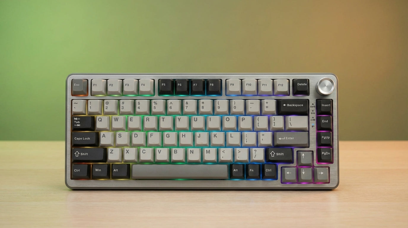 B75 PRO 82-Key Wireless Mechanical Gaming Keyboard Gasketed w Knob Hot Swappable Custom RGB LED