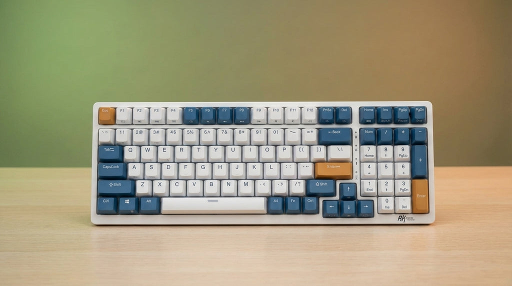 RK98 Wireless Mechanical Keyboard, Hot Swappable Full Size Keyboard, RGB LED